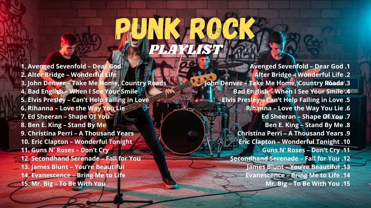 Popular Hits in High-Energy Punk Rock Style🤘⚡