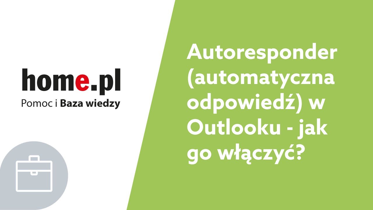 Jak włączyć autoresponder (automatyczna odpowiedź) w MS Outlook?