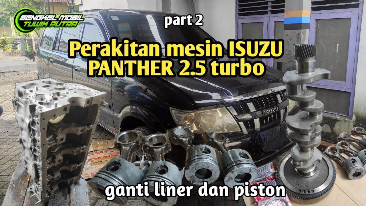 proses rakit mesin panther 2.5 turbo dari awal sampai akhir, ganti liner buatan