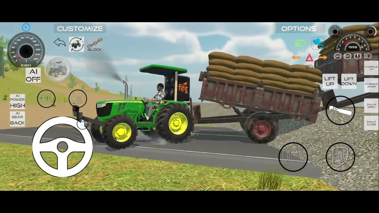 Aaj train se dhaan ki buriya lae to ose tractor se ghar ke piche leke aya#trendingvideo#viralvideo😛😝