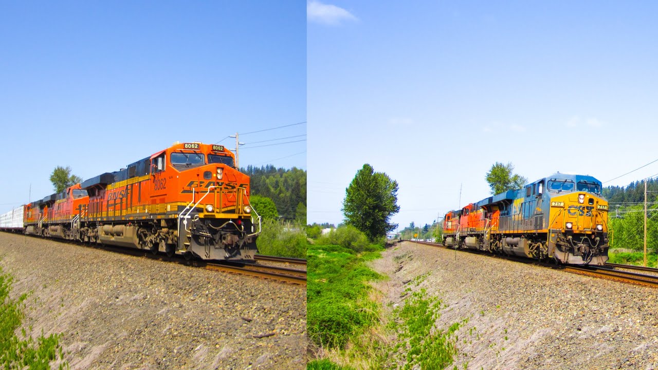 Railfanning meet up at Milepost 26.4x in Sumner WA ft. CN & CSX powers