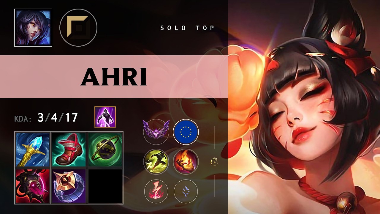 Ahri Top vs Xin Zhao - EUW Master Patch 26.11