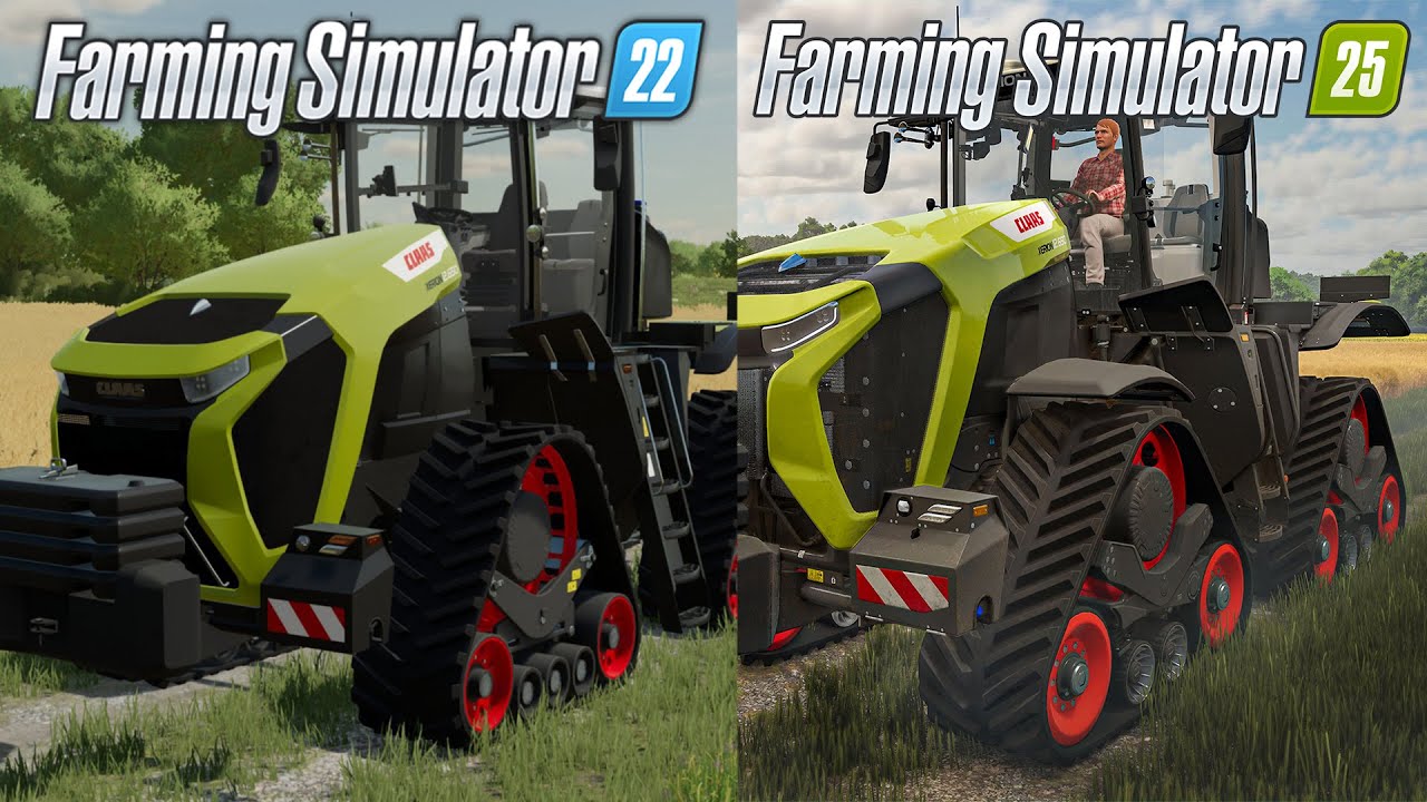 Farming Simulator 22 против Farming Simulator 25 | Сравнение графики