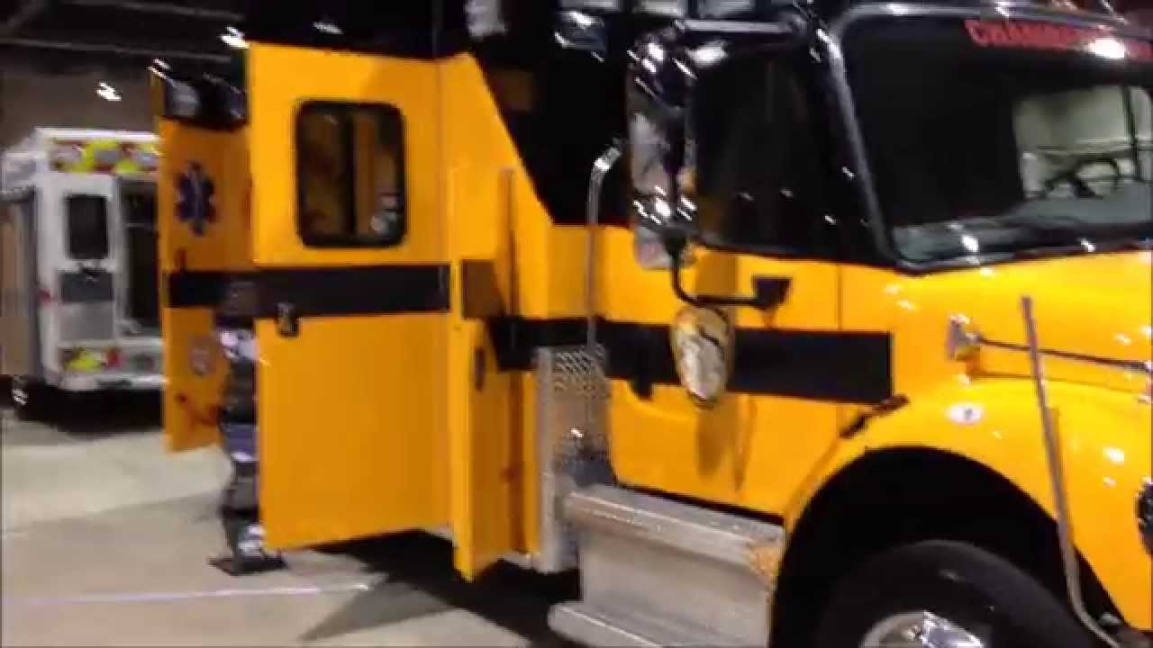FREIGHTLINER - CHAMBERSBURG FIRE DEPT. 1 AMBULANCE, CHAMBERSBURG, PA AT HARRISBURG FIRE EXPO IN PA.