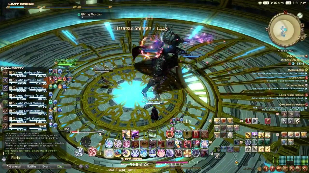 FFXIV The Singularity Reactor Synced in 3:59