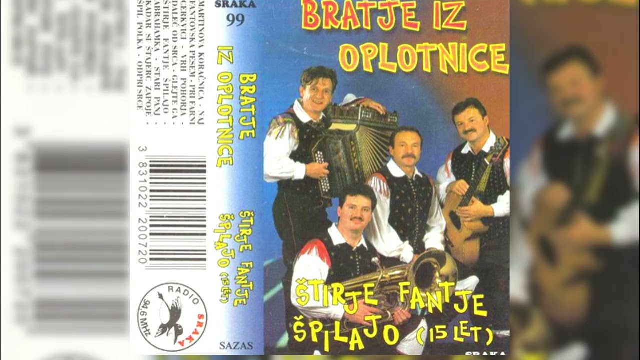 Ansambel Bratje iz Oplotnice - Martinova koračnica (Štirje fantje špilajo, 1999)