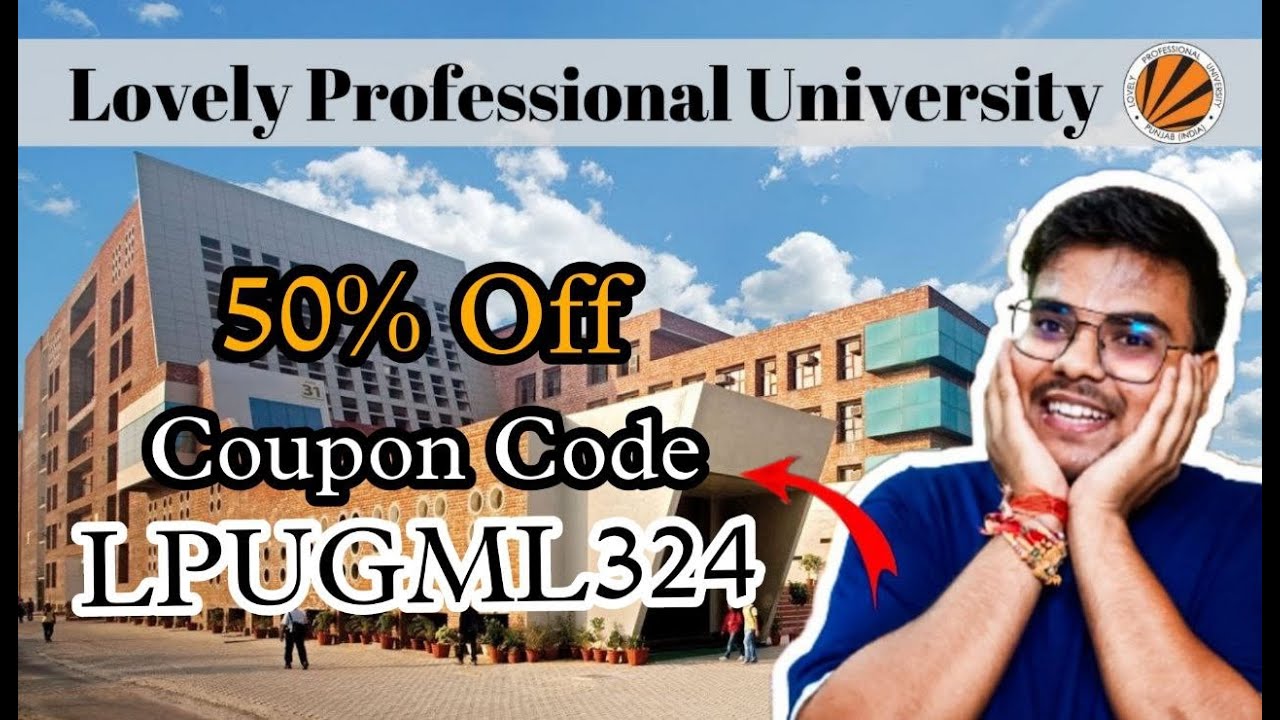 LPUNEST 50% LPUGML324 coupon code on application fee #discountcode #scratchcode   #jee #lpu #lpunest