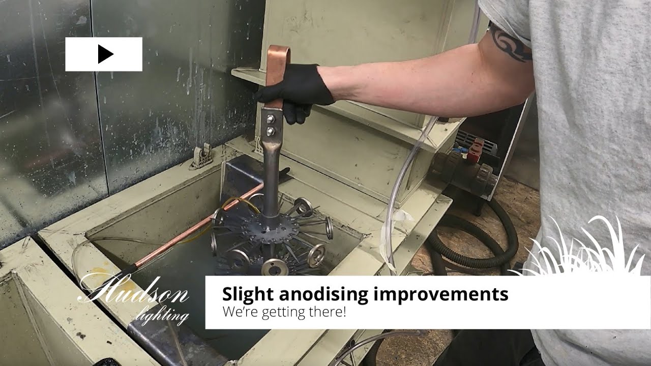 Slight improvements to our anodising line. Our new agitation disentigrated