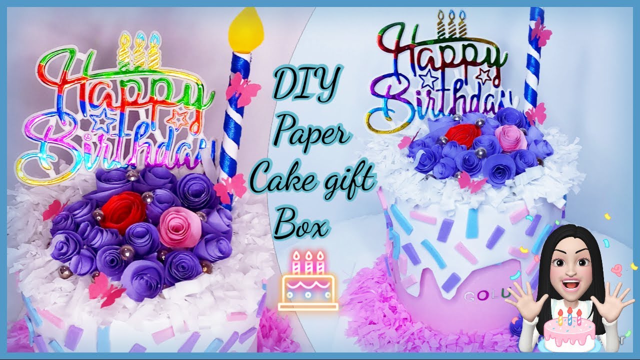 DIY Paper Cake Gift Box 🎂
