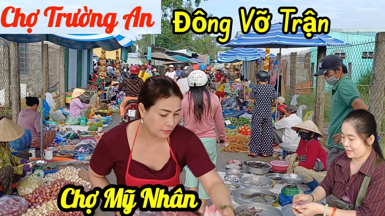 Chợ nhỏ mà toàn Người đẹp Chợ Trường An - Vĩnh Long, đông tấp nập như chợ tết 