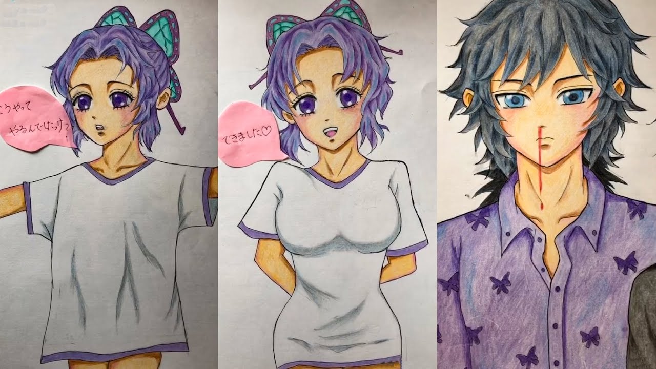 テ ィ ッ ク ト ッ ク 絵 | 鬼 滅 の 刃 イ ラ ス ト - TikTok Kimetsu no Yaiba Painting #172