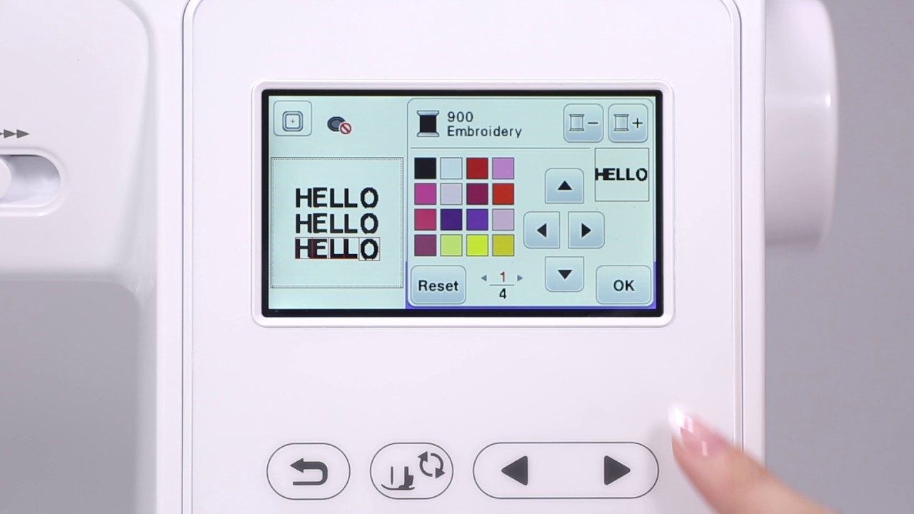 [BrotherSupportSewing] Various editing operations on the display panel for embroidery