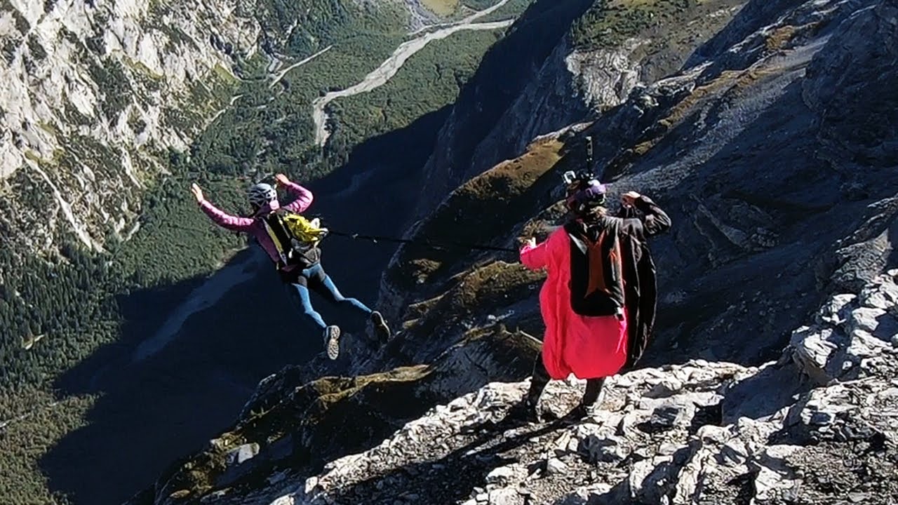 Kandersteg Switzerland | BASE Jump | Onesie Power