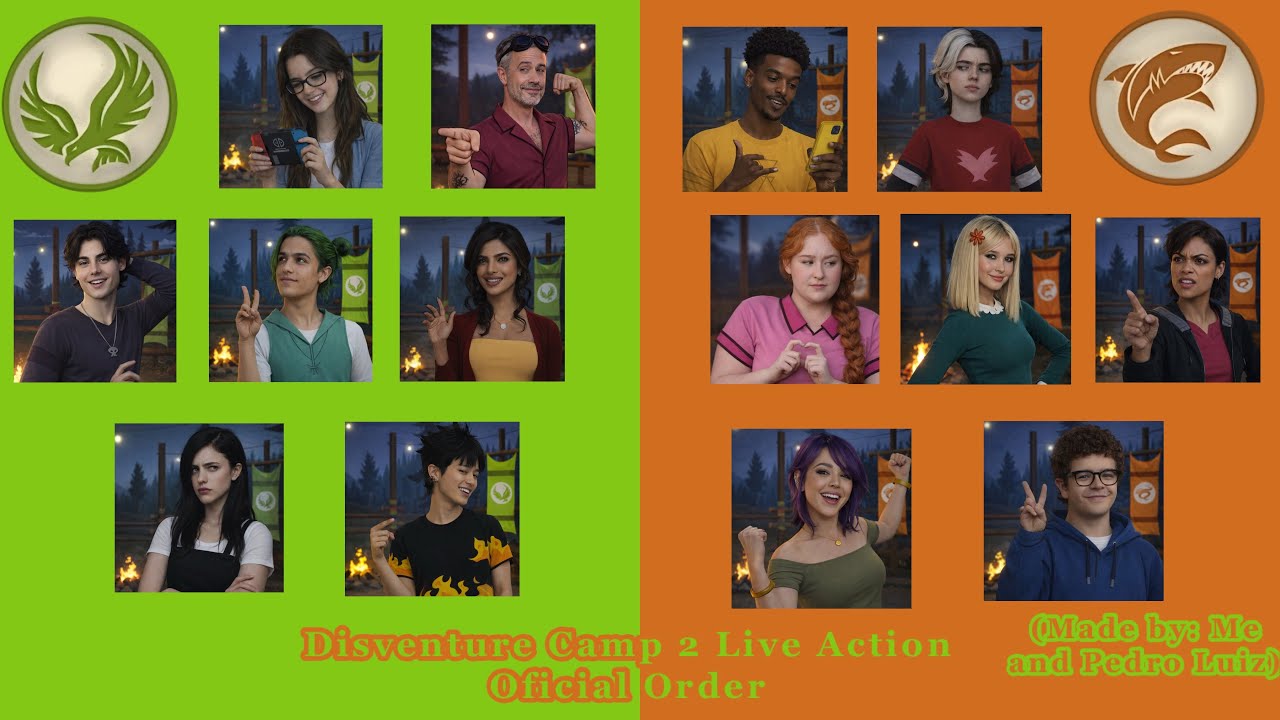 Disventure Camp Live Action Season 2 Oficial Order (Made by: me and Pedro Luiz)