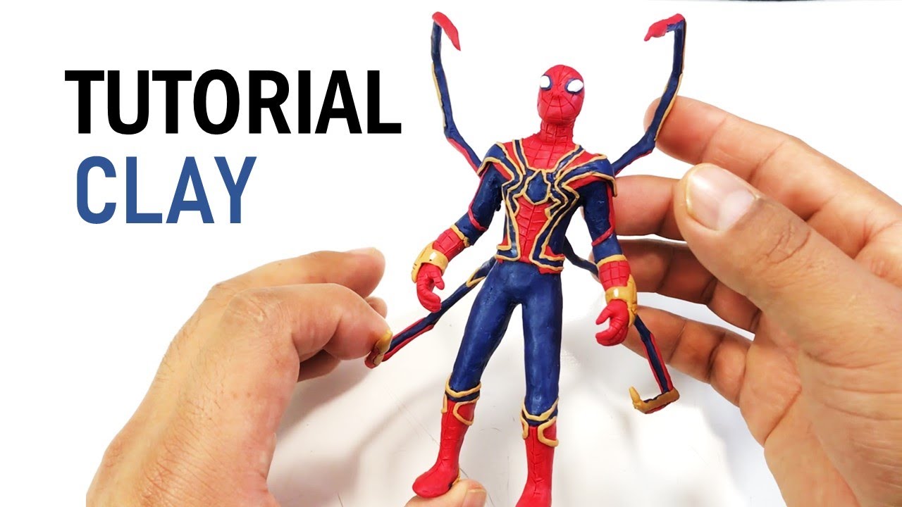How to make IRON SPIDER (AVENGER) with plasticine or clay in steps - My Clay World