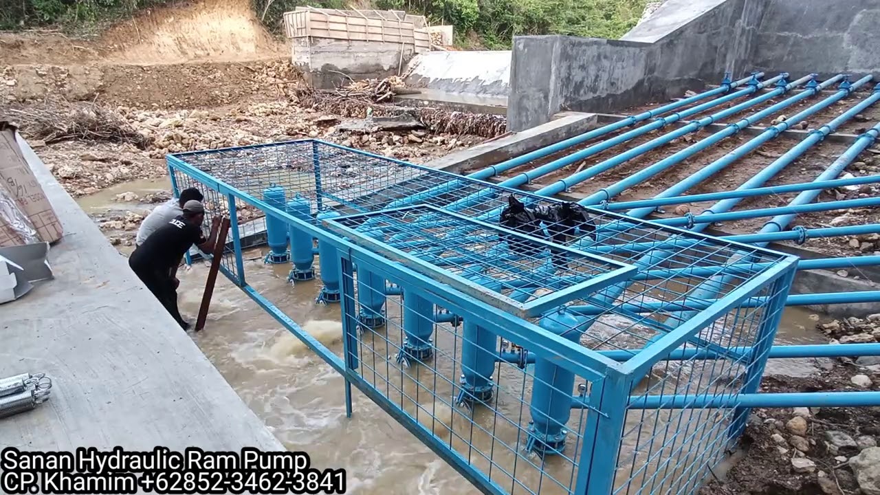 Pompa Hidram Model SN610L | Trial 7 dari 17 Pompa | Sanan Hydraulic Ram Pump Indonesia