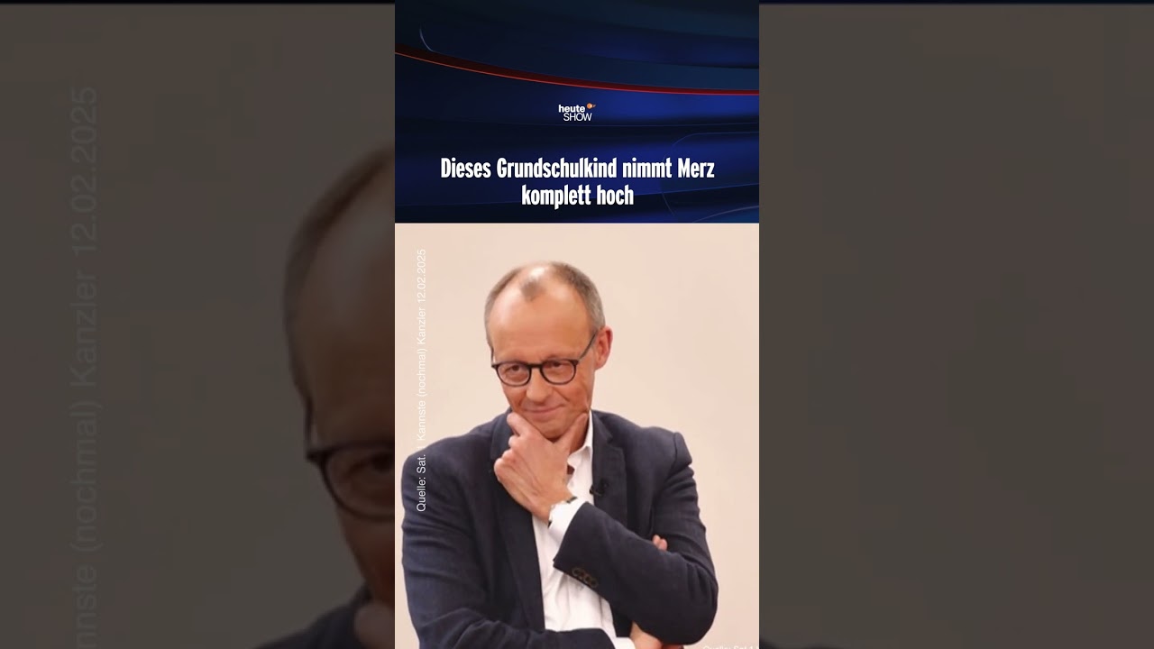 Grundschulkind nimmt Merz komplett hoch | heute-show #shorts