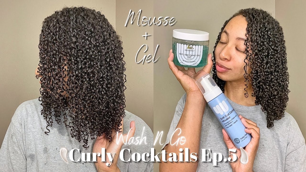 WASH N GO | MOUSSE + GEL COMBO | Curly Cocktails Ep.5