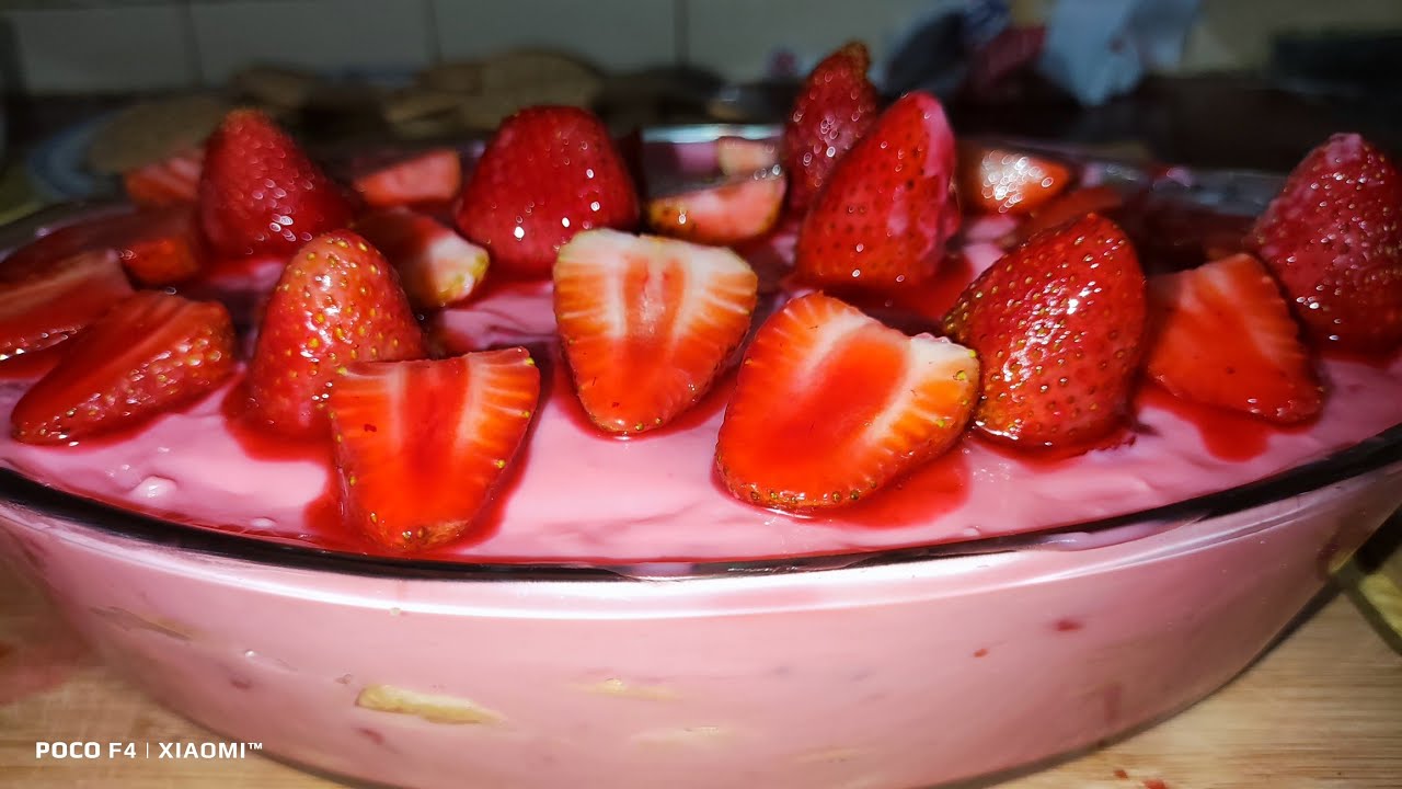 Cómo hacer Marquesa de FRESA🍓