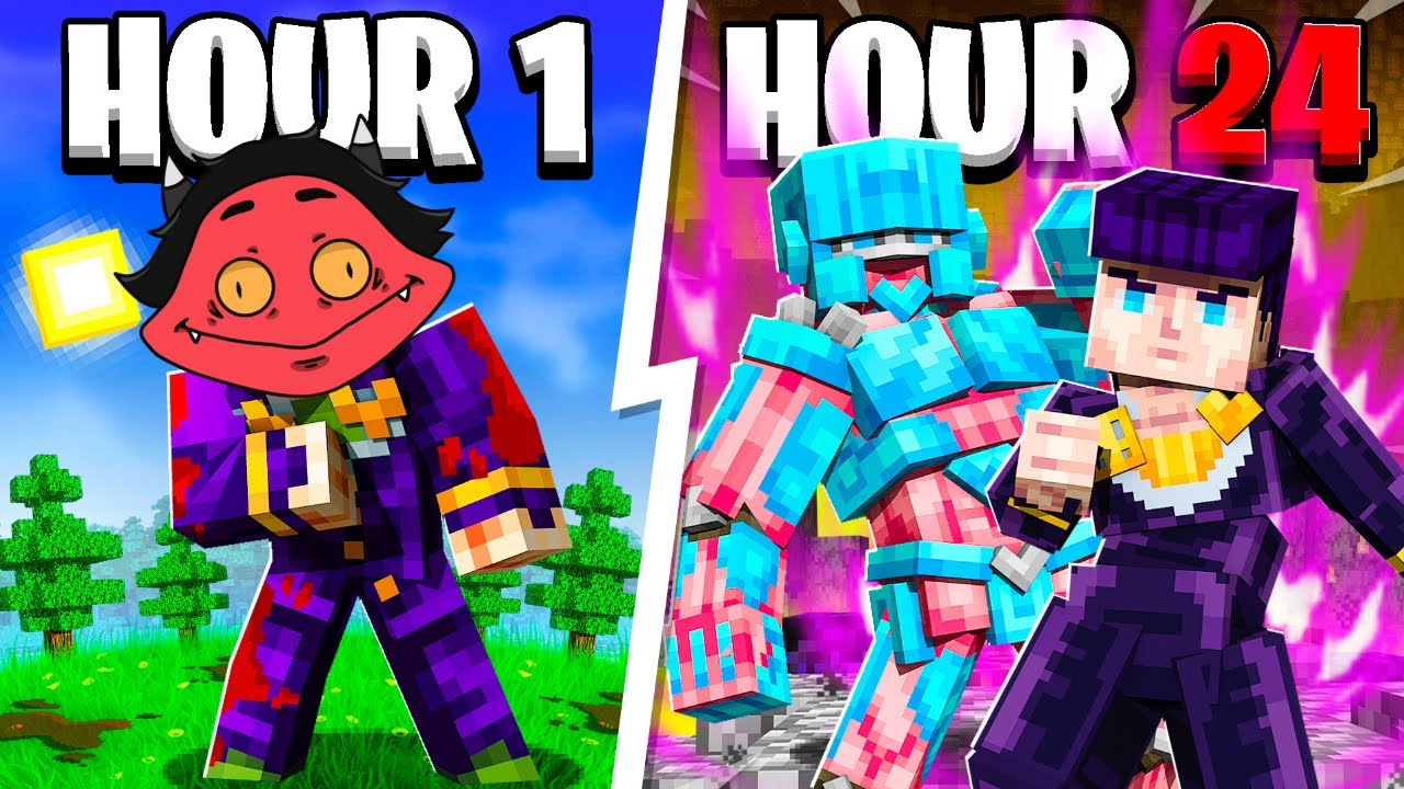 I Became Josuke for 24hrs in Jojo Minecraft