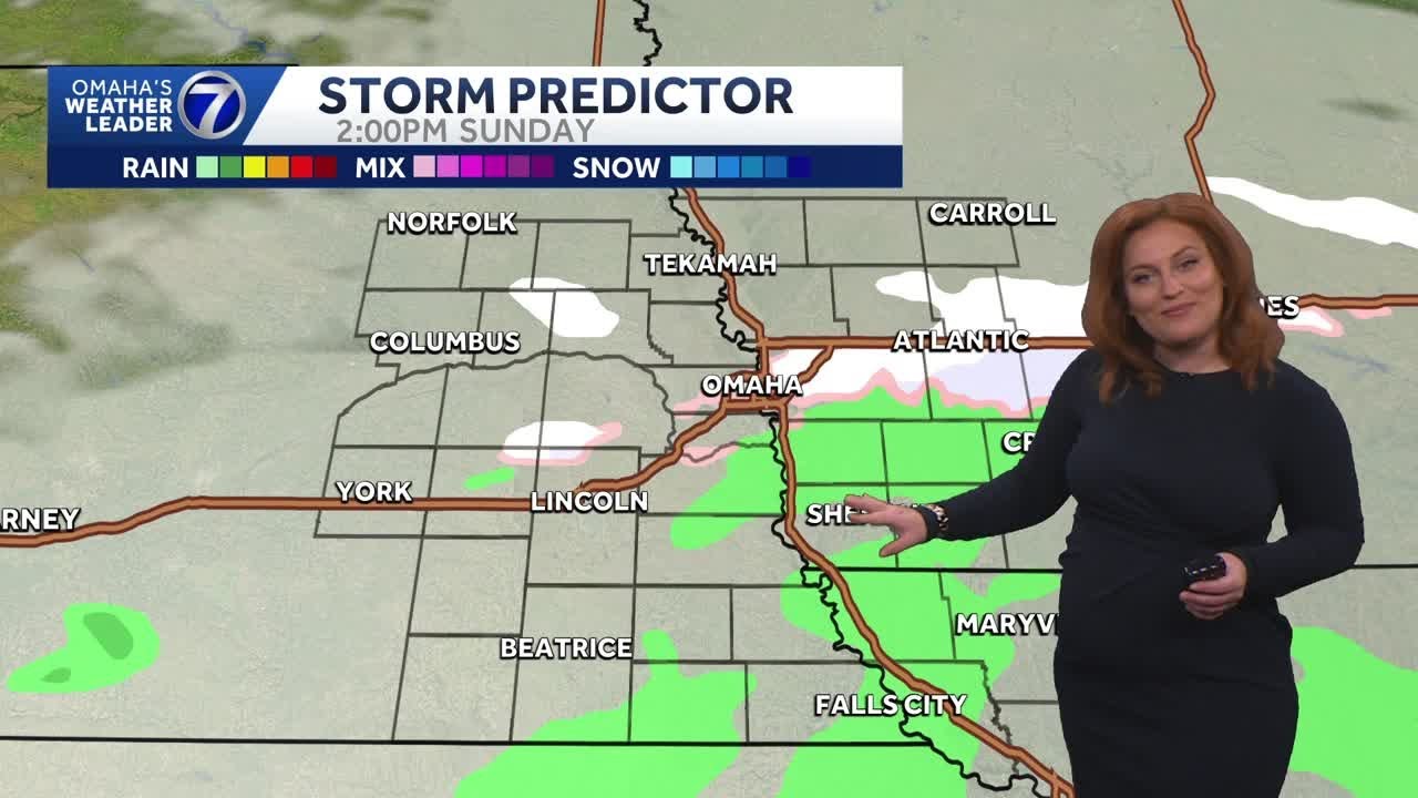 Cooler, bright Saturday, chances for Sunday snow for Omaha area
