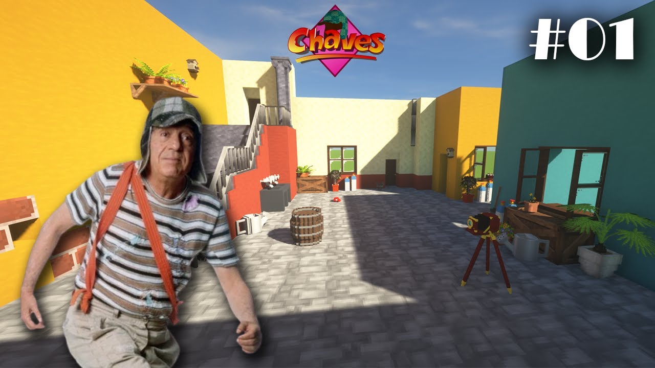 Minecraft Vila do Chaves #001 - Primeiro Pátio