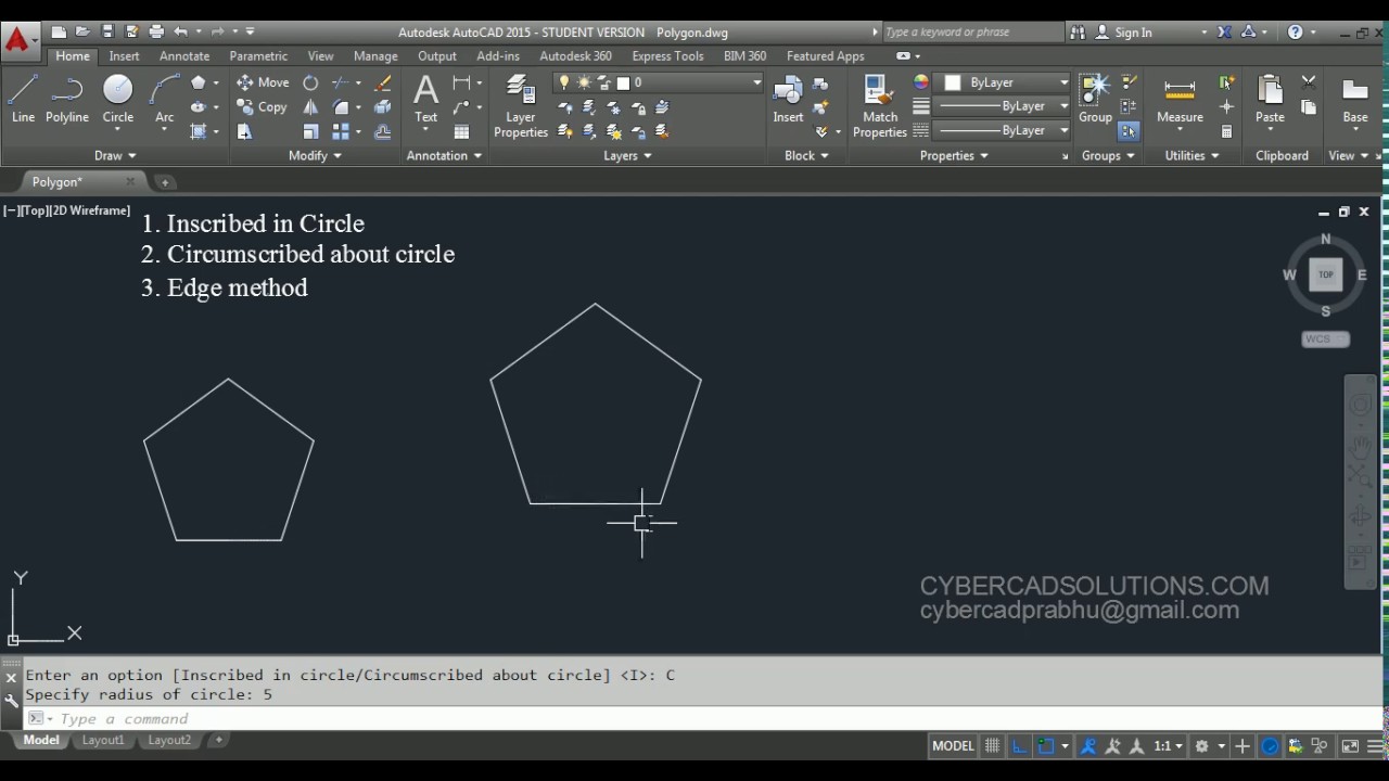 How to Create a Polygon in AutoCAD