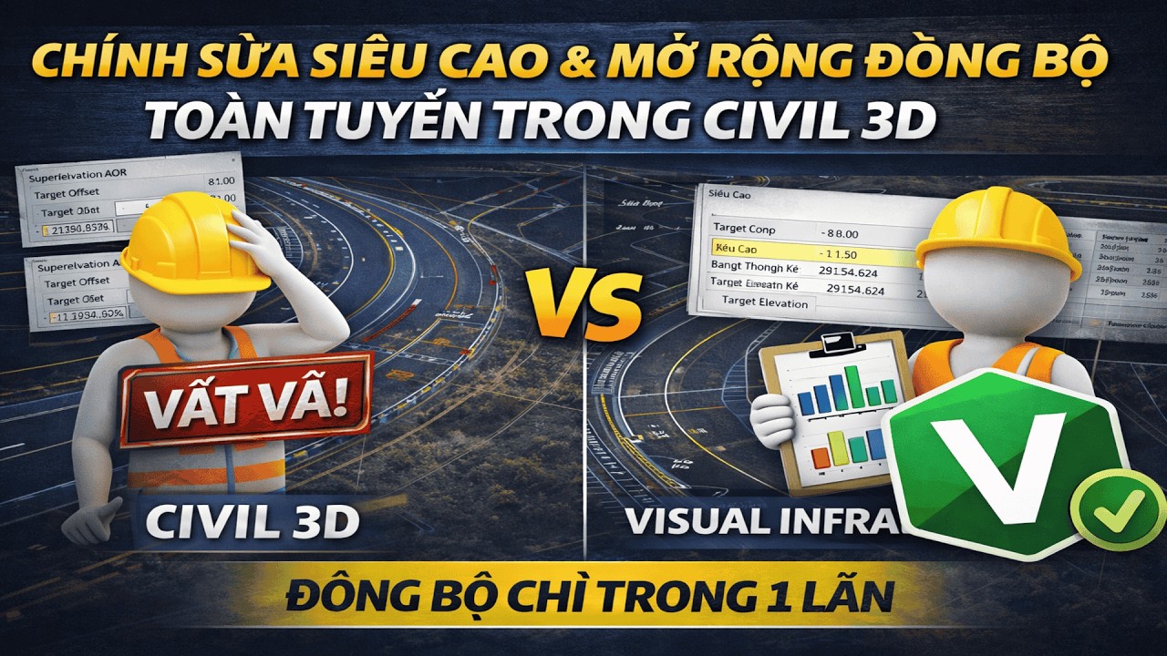 Visual Infra | Đồng Bộ Siêu Cao, Mở Rộng & Target Corridor Trong Civil 3D