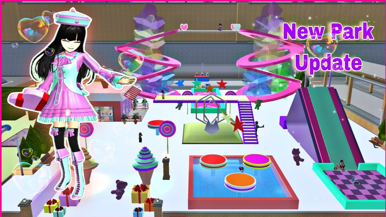 PROPS ID : Beautiful Candy Amusement Park on Sakura School Simulator