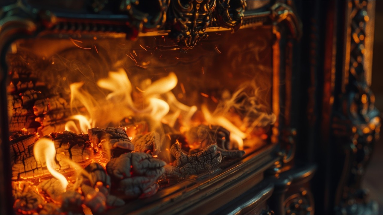 🔥 Fireplace 10 Hours #7 – Cozy Crackling Fire Sound Ambience