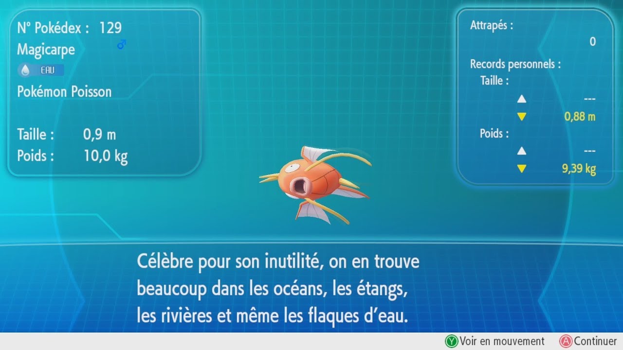 Pok&eacute;mon Let's Go : Acheter un Magicarpe