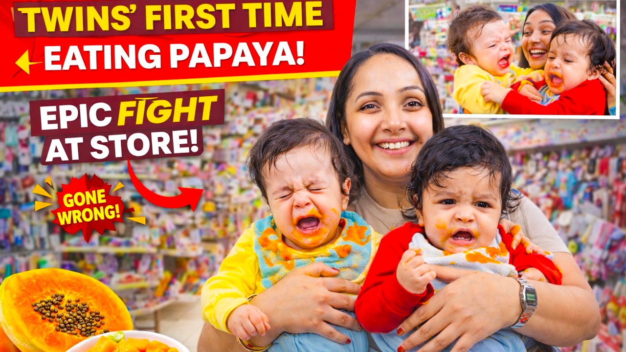Twins Tried Papaya For The FIRST TIME 😱 Their Reaction Was Unexpected! | Daily Vlog