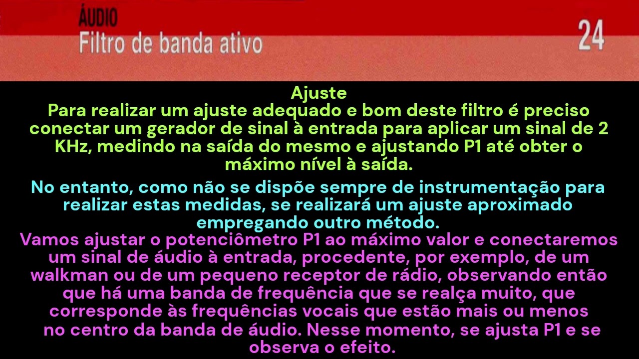 MSLE-26 02-Áudio 24 - Filtro de Banda Ativo