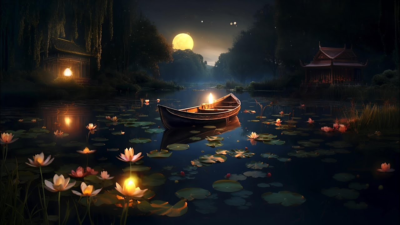 🕯️ Calm Night by the Lake | Relaxing Guitar & Nature Ambience