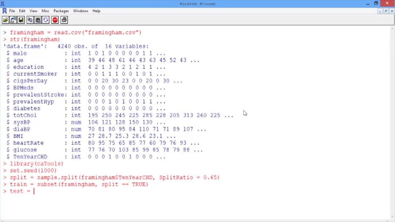 3.3.5 The Framingham Heart Study - Video 3: A Logistical Regression Model
