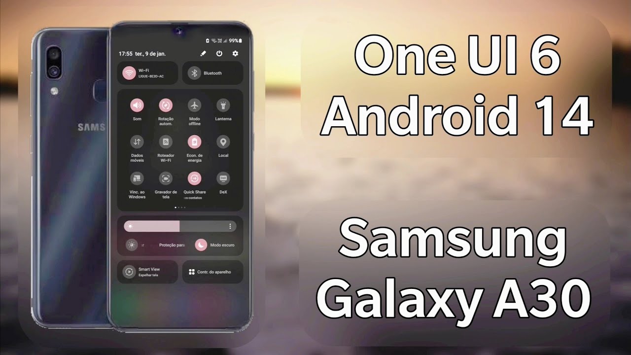 Instalei a ROM Port da One UI 6 Android 14 no Samsung Galaxy A30