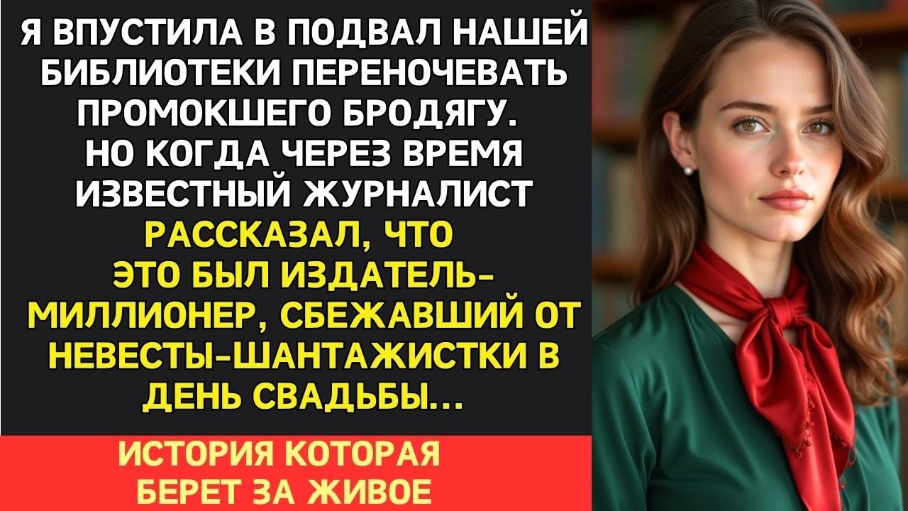 Библиотекарь приютила бродягу в подтвале, не догадываясь, что это издатель миллионер, сбежавщий