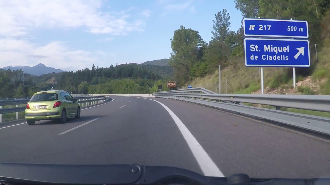 Spain by Road - G551 C25 Girona to Vic - Tunnel Les Fosses etc