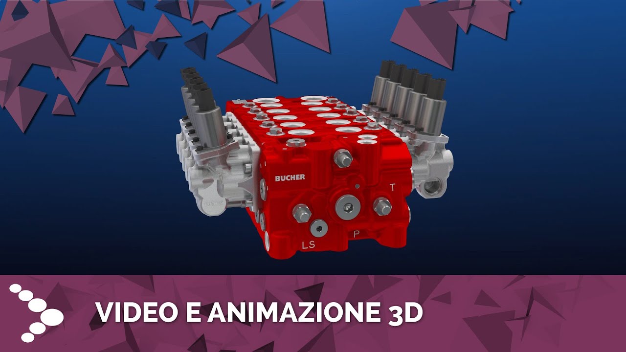 Animazione 3D Distributore oleodinamico HDS24