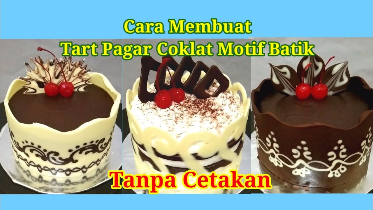 Amazing Cake Decorating Kue Tart Pagar Cokelat Motif Batik Tanpa Cetakan | Dekorasi Cake