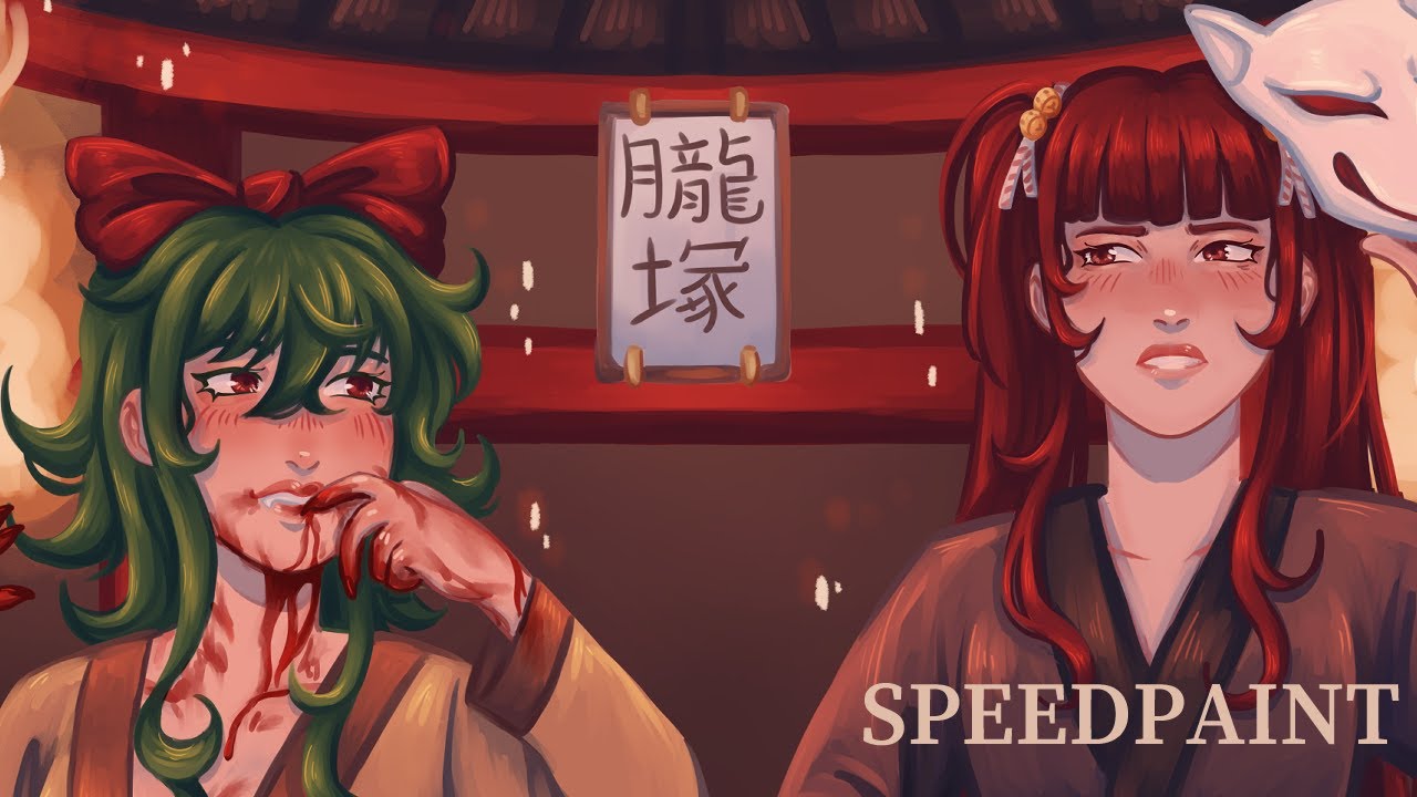 the beautiful shadow of the demon's frenzied dance [masa works design/onibi speedpaint]
