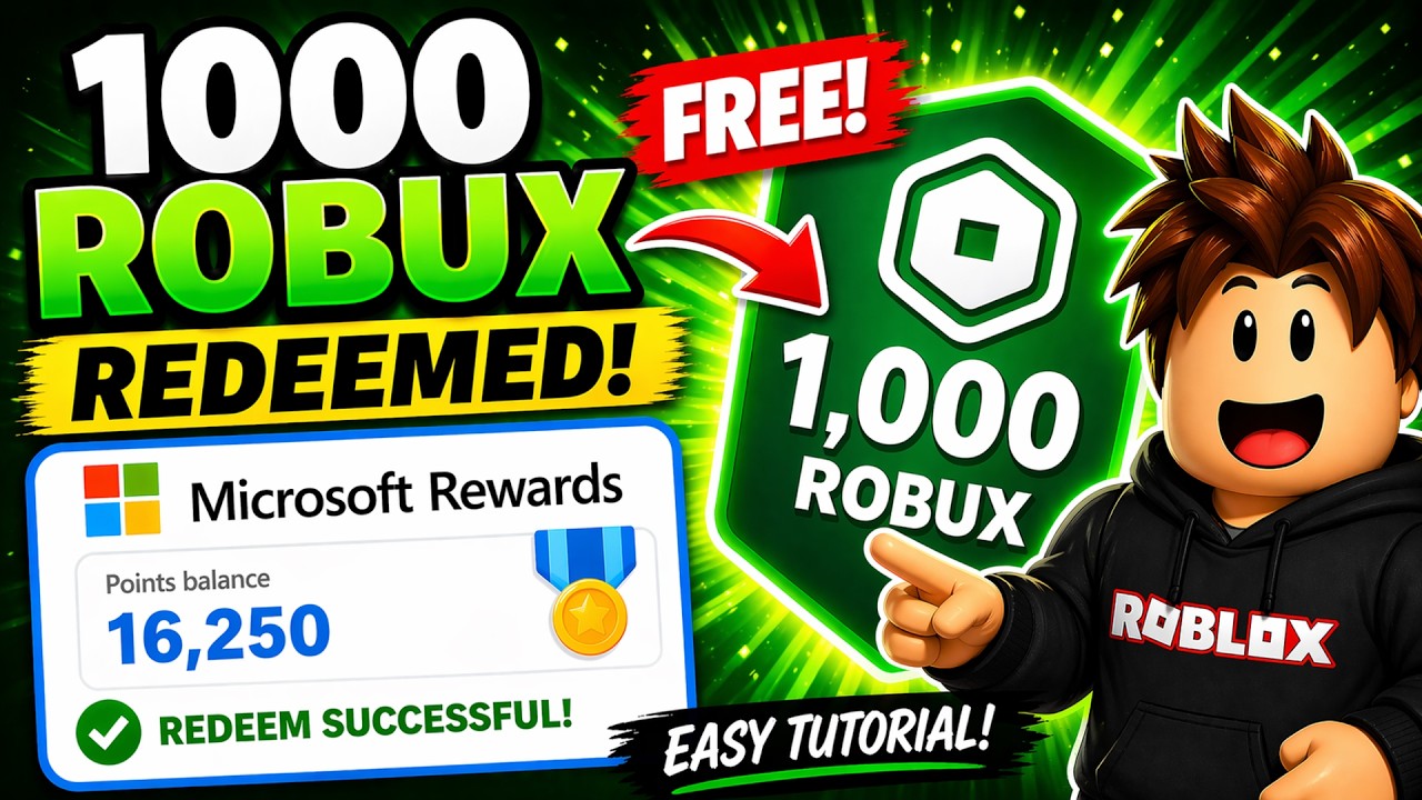 Redeeming 1000 Robux for FREE with Microsoft Rewards | Complete Guide (2026)