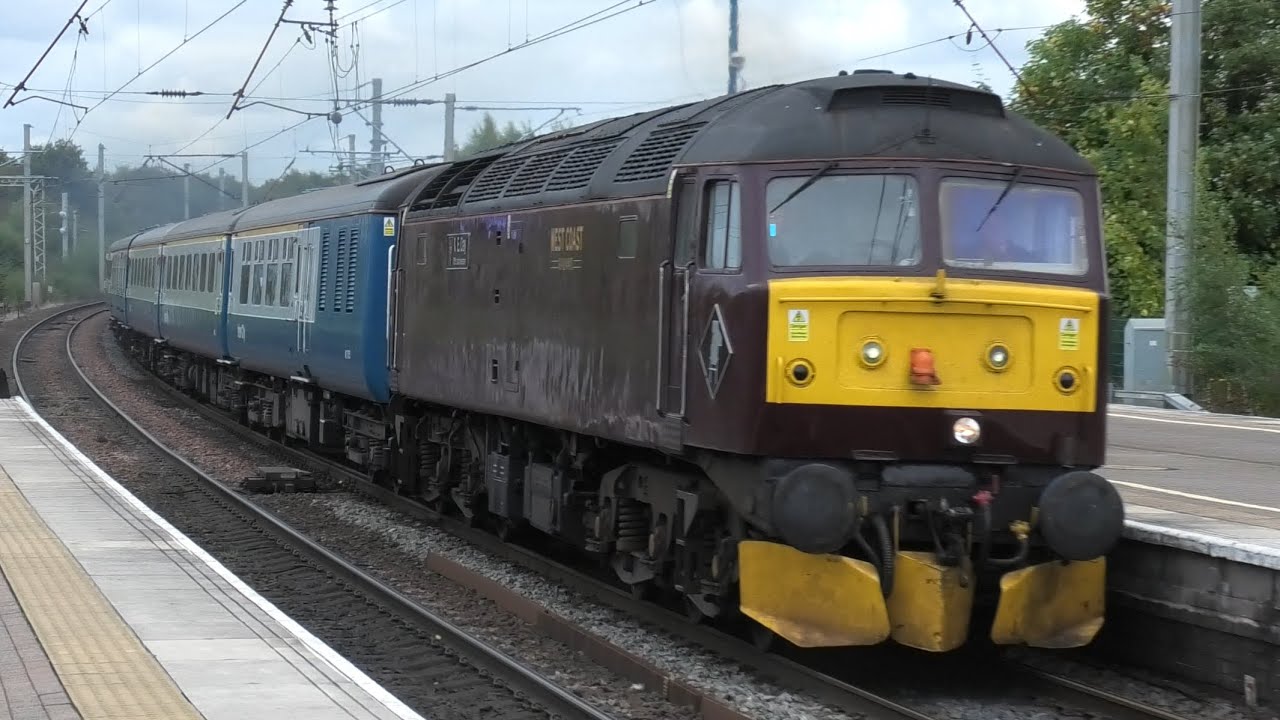 Fantastic Afternoon at Wigan North Western Freight /Test Train /West Coast Railways 47 Mk 2 coaches