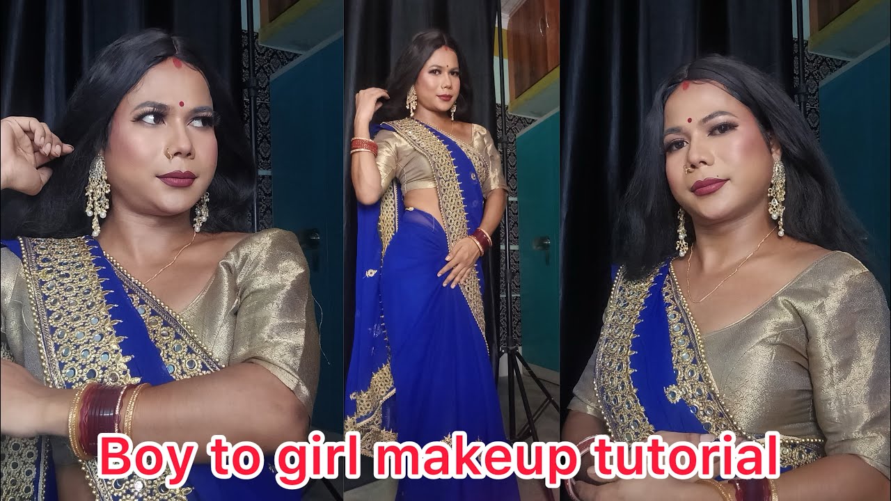 Male To Female Makeup Tutorial / what product use for male makeup / boy to girl makeup 