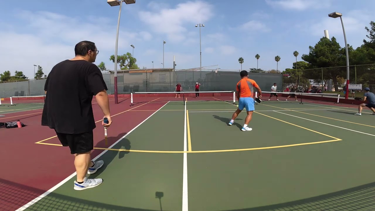 Pickleball game at Garvey park, Monterey park, California 