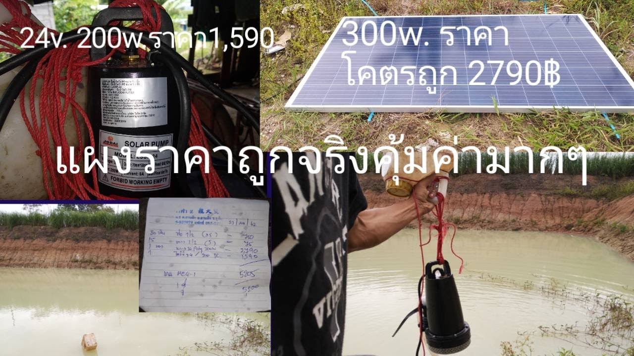 ปั๊มไดโว้24v. dc 200w. ต่อตรงแผง300w.