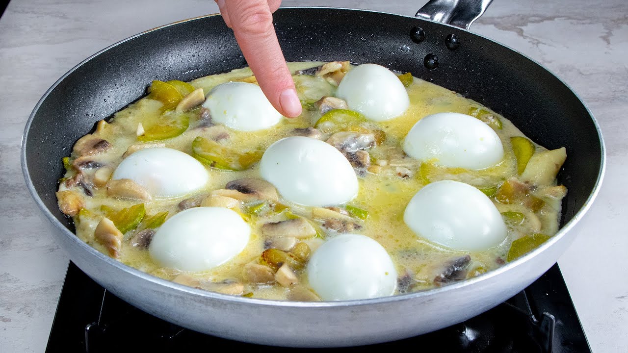 Jeo bih ovo 3 puta dnevno - pečena jaja u sosu od tikvica od pečuraka!