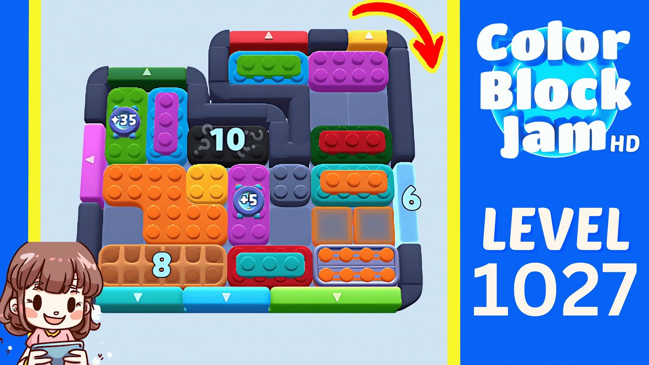 Color Block Jam Level 1027 Solution Walkthrough