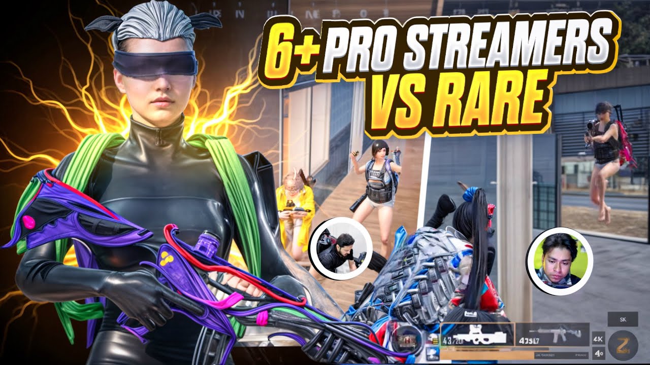 6+ Pro Conqueror Streamer’s Got Scared After This‼️ | Rare vs Streamer’s💀 | BGMI🔱
