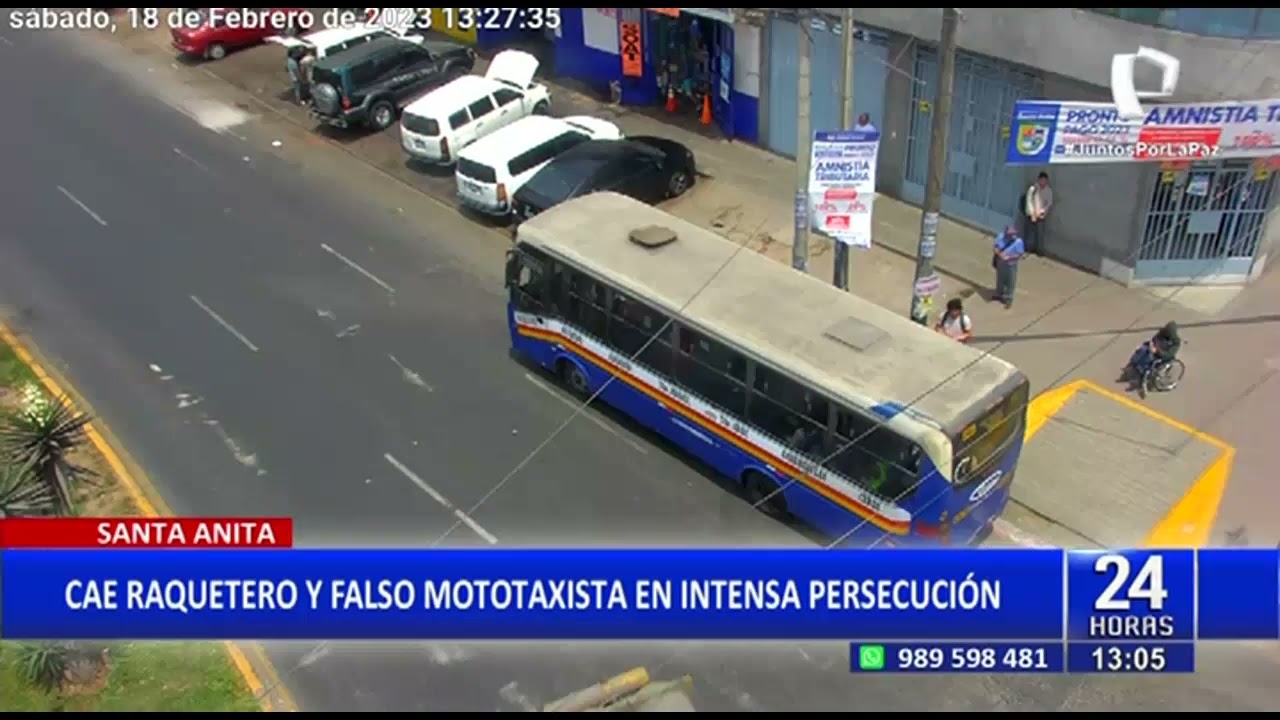 Santa Anita: Capturan a raquetero y falso mototaxista tras intensa persecución